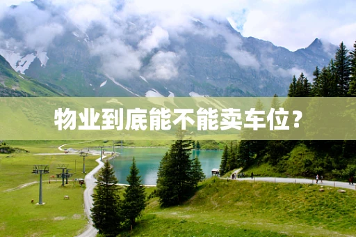物业到底能不能卖车位？