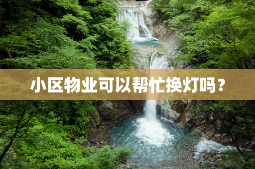 小区物业可以帮忙换灯吗？