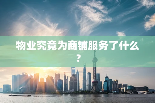 物业究竟为商铺服务了什么？