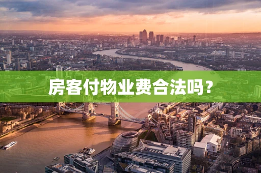 房客付物业费合法吗？