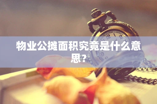 物业公摊面积究竟是什么意思？