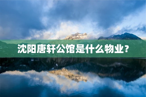 沈阳唐轩公馆是什么物业？