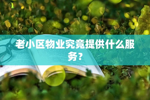 老小区物业究竟提供什么服务？