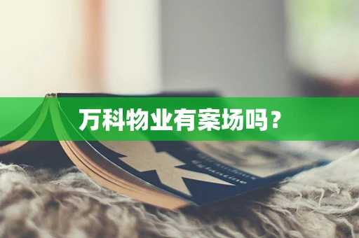万科物业有案场吗？