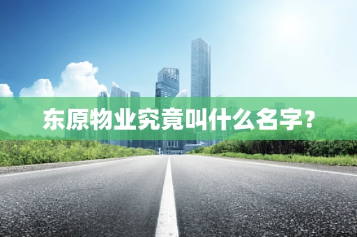 东原物业究竟叫什么名字？