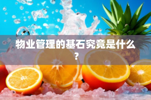 物业管理的基石究竟是什么？