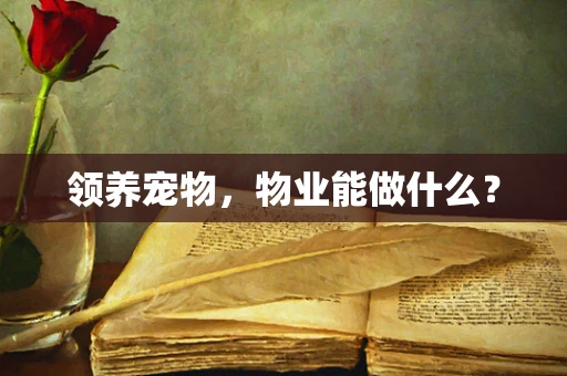 领养宠物，物业能做什么？