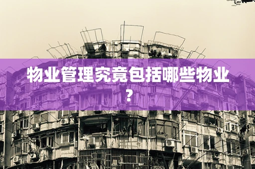 物业管理究竟包括哪些物业？