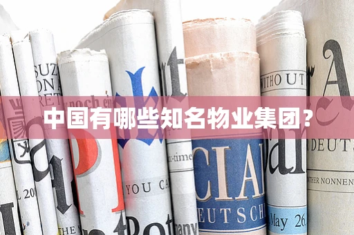 中国有哪些知名物业集团？