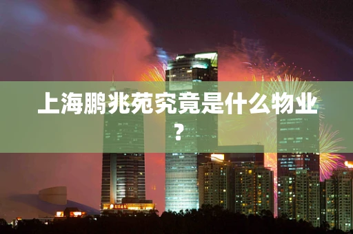 上海鹏兆苑究竟是什么物业？