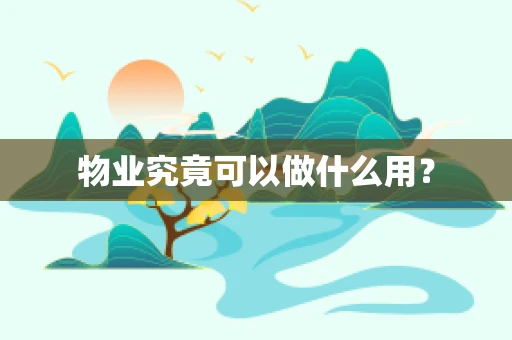 物业究竟可以做什么用？