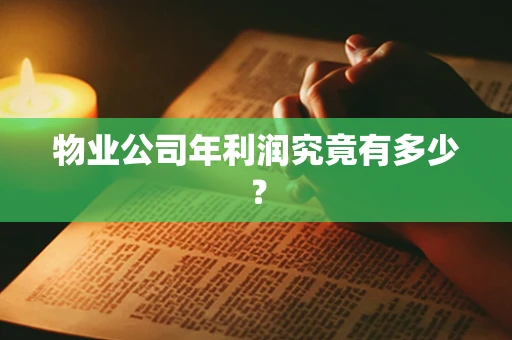 物业公司年利润究竟有多少？