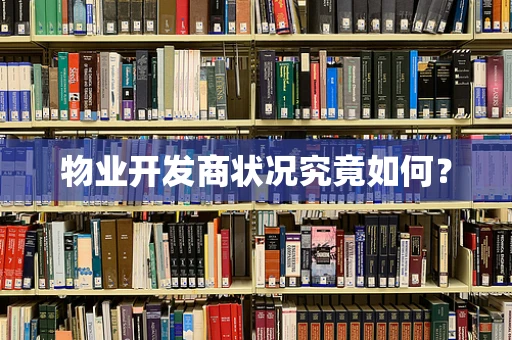物业开发商状况究竟如何？