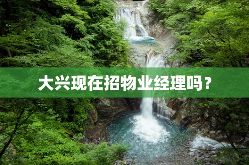 大兴现在招物业经理吗？