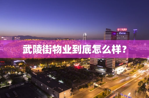 武陵街物业到底怎么样？
