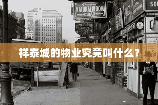 祥泰城的物业究竟叫什么？
