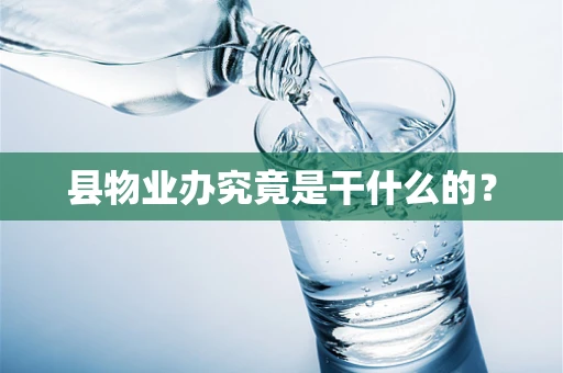 县物业办究竟是干什么的？