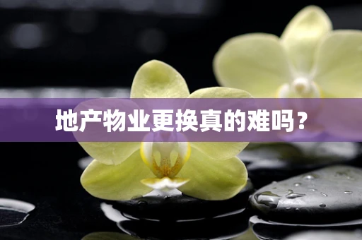 地产物业更换真的难吗？