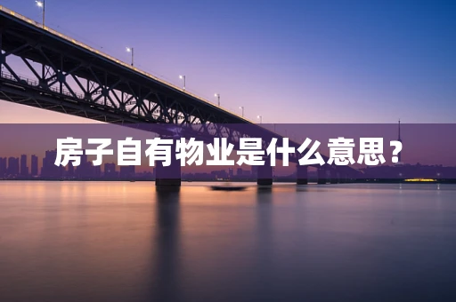 房子自有物业是什么意思？