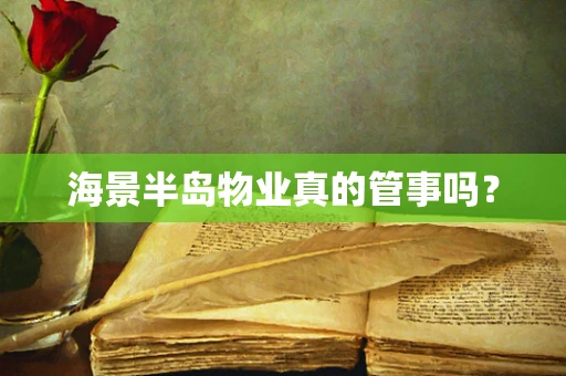 海景半岛物业真的管事吗？