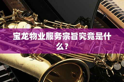 宝龙物业服务宗旨究竟是什么？
