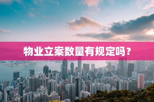 物业立案数量有规定吗？