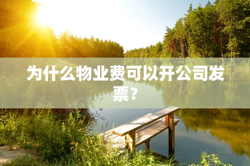 为什么物业费可以开公司发票？