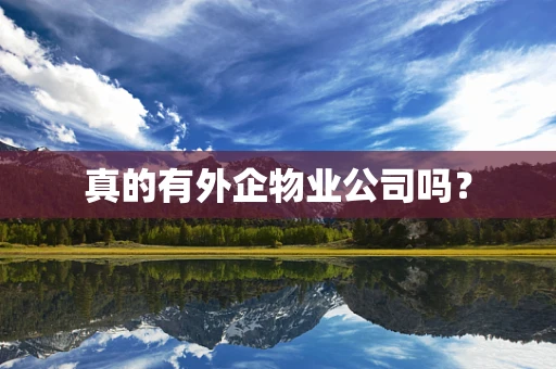 真的有外企物业公司吗？