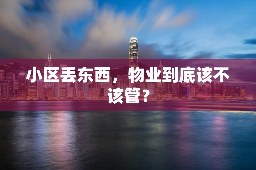 小区丢东西，物业到底该不该管？