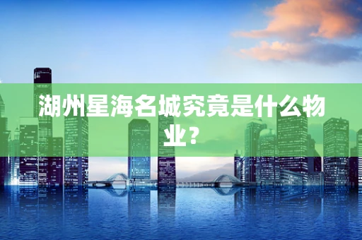 湖州星海名城究竟是什么物业？