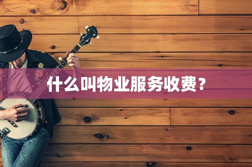 什么叫物业服务收费？