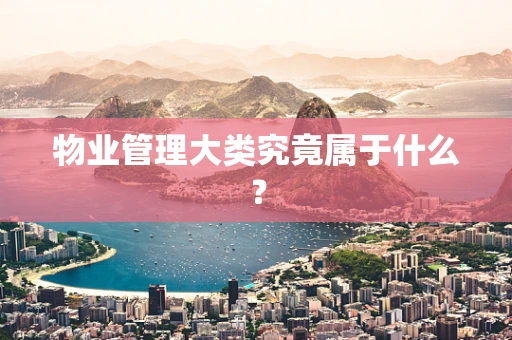 物业管理大类究竟属于什么？