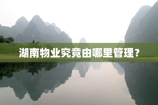 湖南物业究竟由哪里管理？