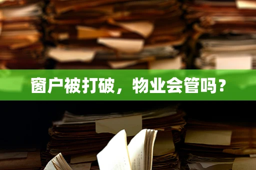 窗户被打破，物业会管吗？