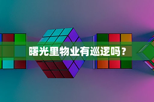 曙光里物业有巡逻吗？