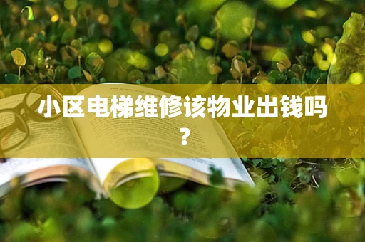 小区电梯维修该物业出钱吗？