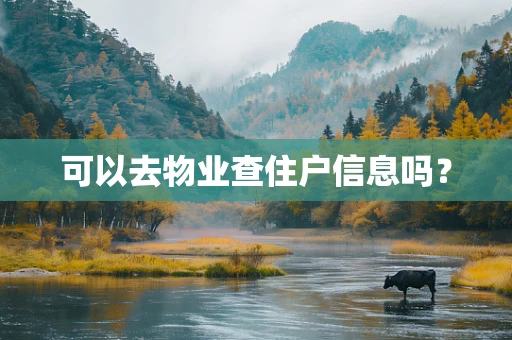 可以去物业查住户信息吗？