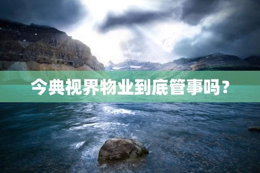 今典视界物业到底管事吗？