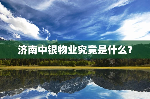 济南中银物业究竟是什么？