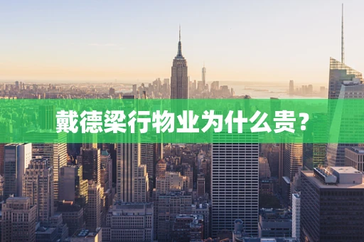 戴德梁行物业为什么贵？