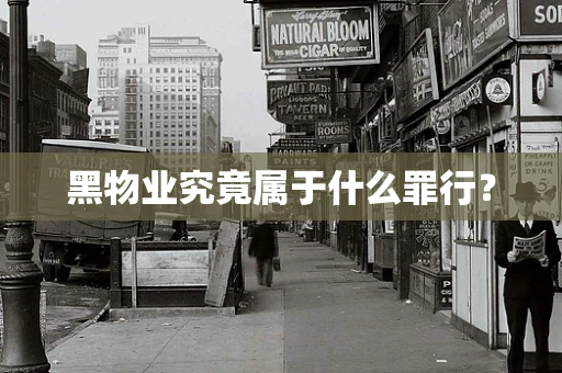 黑物业究竟属于什么罪行？
