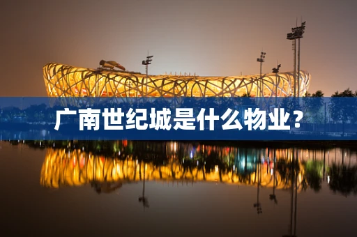 广南世纪城是什么物业？