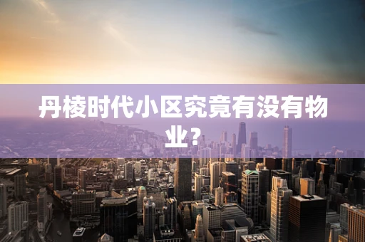 丹棱时代小区究竟有没有物业？