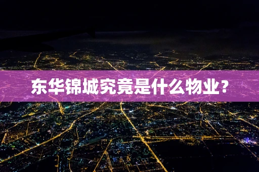 东华锦城究竟是什么物业？