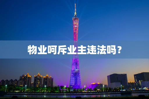物业呵斥业主违法吗？