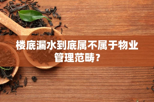 楼底漏水到底属不属于物业管理范畴？