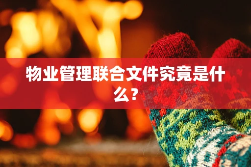 物业管理联合文件究竟是什么？